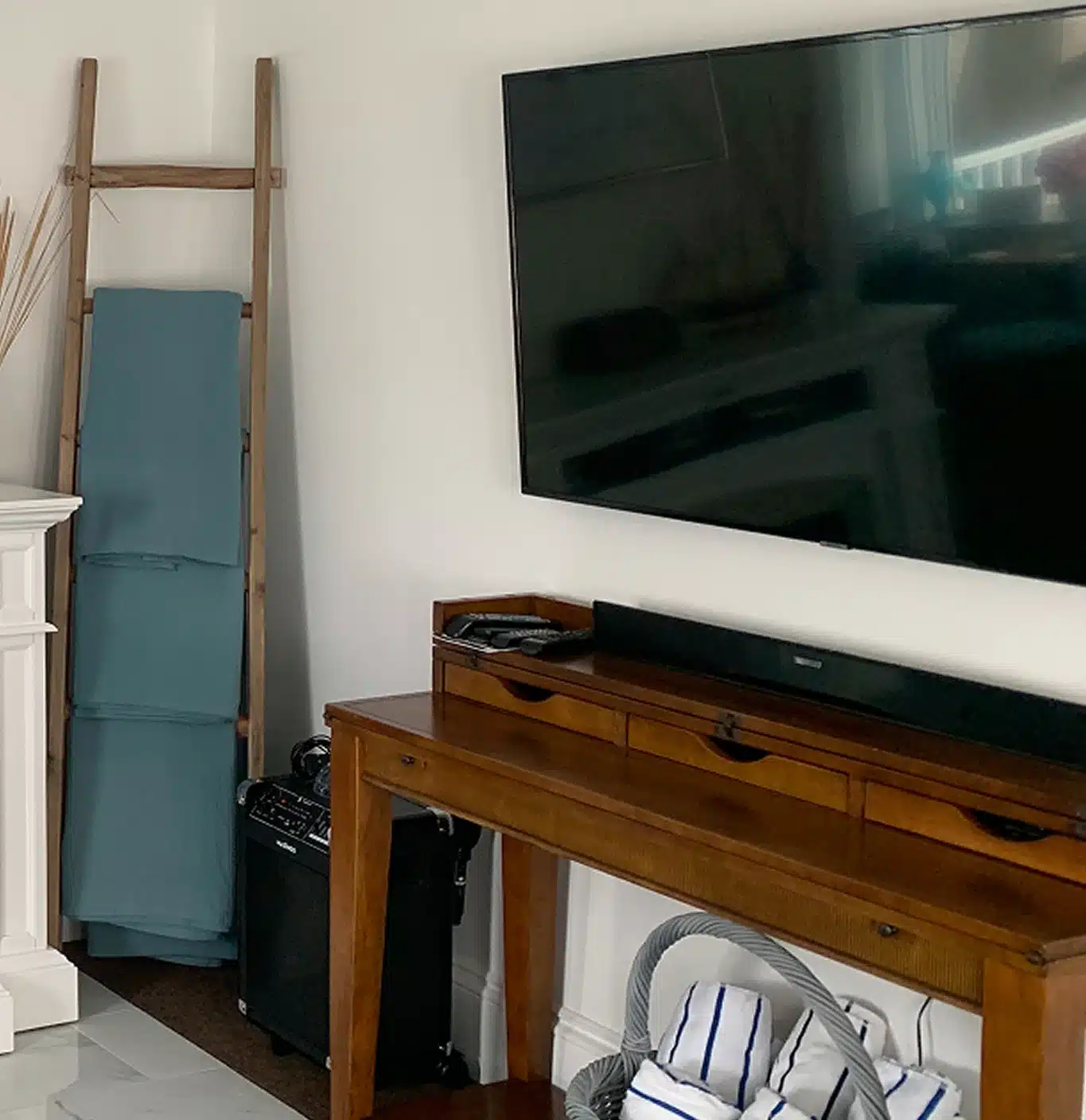 Tv room at The Helm House vacation home in Boothbay Harbor Maine